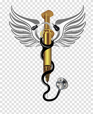 Golden Syringe Caduceus Emblem with Wings and Stethoscope Medical Symbol HD phone wallpaper
