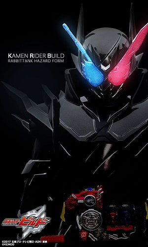 Kamen Rider Build RabbitTank Hazard Form Dark Armor Character Portrait HD phone wallpaper