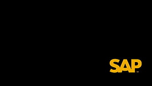 SAP Corporate Logo on Black Background Minimalist Design HD wallpaper