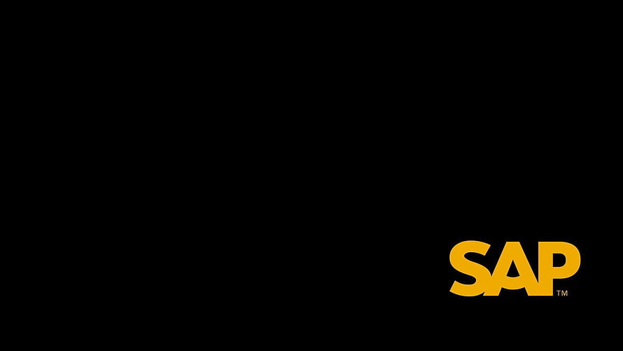 SAP Corporate Logo on Black Background Minimalist Design HD wallpaper