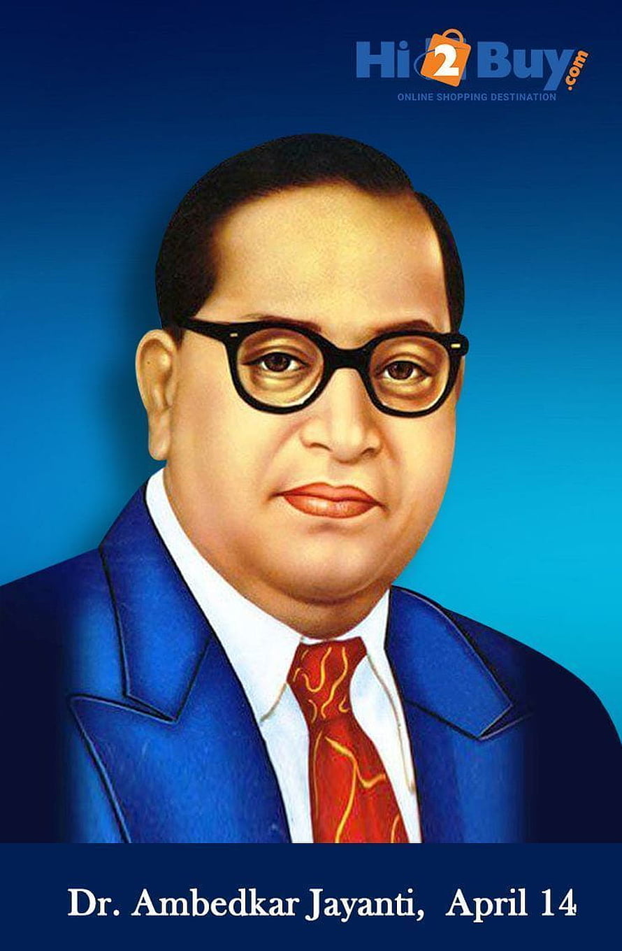 Dr. B. R. Ambedkar Jayanti Portrait in Blue Suit and Red Tie HD phone wallpaper