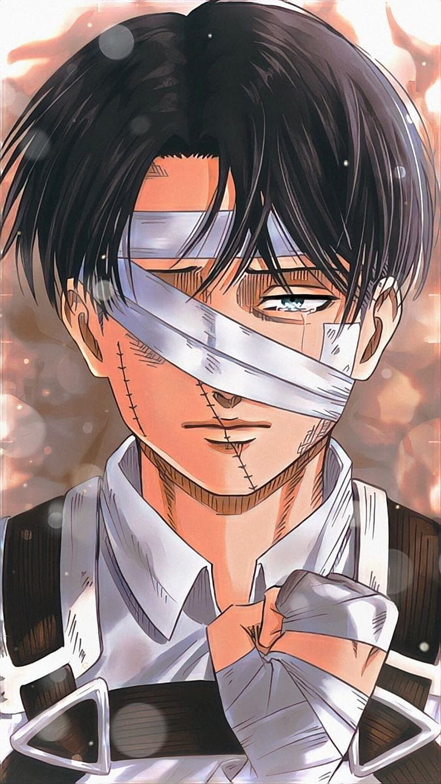 Levi Ackerman Bandaged Portrait Anime Character Wallpaper HD phone wallpaper