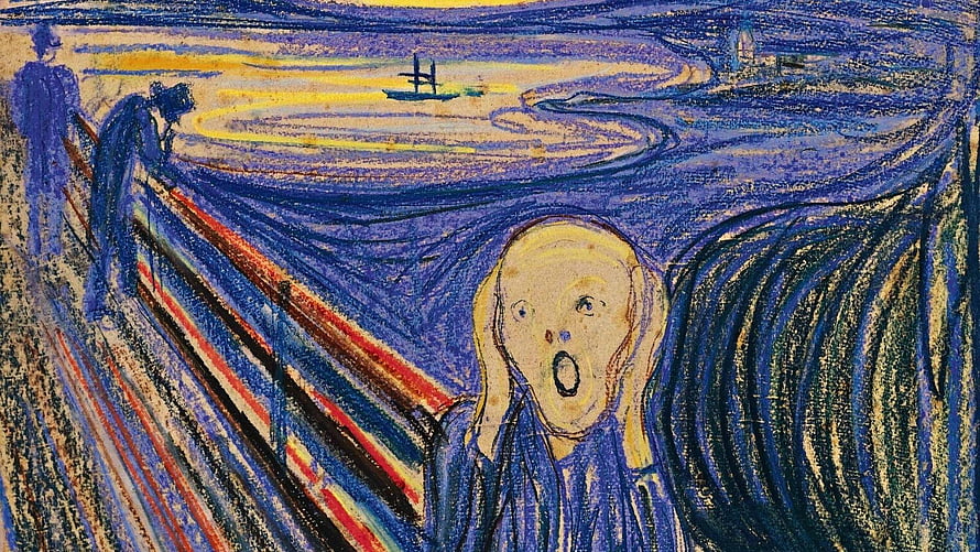 The Scream by Edvard Munch: Iconic Expressionist Painting of Anxiety and Distress HD wallpaper