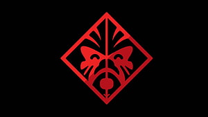 HP Omen Gaming Logo Red Diamond Mask Emblem on Black Background HD wallpaper