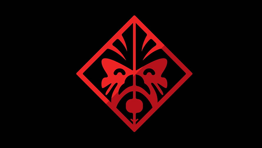 HP Omen Gaming Logo Red Diamond Mask Emblem on Black Background HD wallpaper