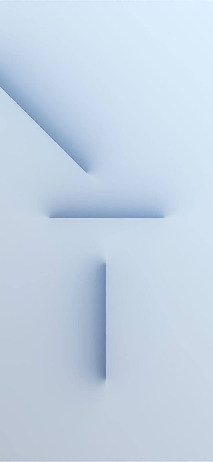 Minimalist Sierra Blue Geometric Cutout Design with Soft Shadows and Clean Lines HD phone wallpaper