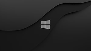Windows 10 Black Minimalist Wave Desktop Background HD wallpaper