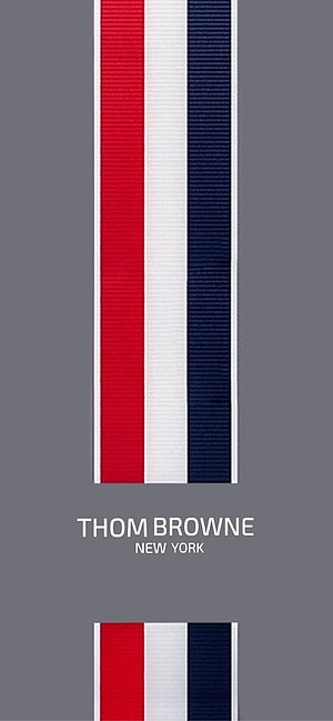 Thom Browne New York Signature Red White and Navy Stripe Ribbon Design HD phone wallpaper