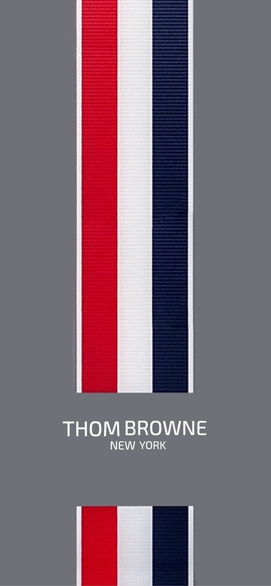 Thom Browne New York Signature Red White and Navy Stripe Ribbon Design HD phone wallpaper