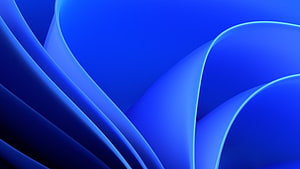 Windows 11 Default Blue Abstract Wave Wallpaper HD wallpaper