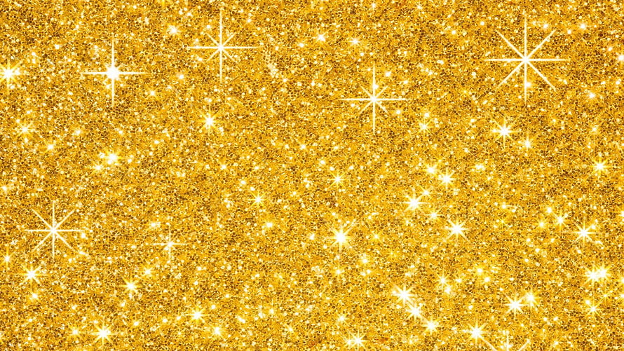 Sparkling Golden Glitter Texture With Radiant Starbursts And Shimmering Light Effects HD wallpaper