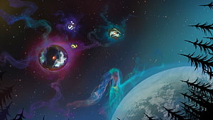 Outer Wilds Cosmic Nebulae and Planetary System Digital Art Wallpaper HD wallpaper