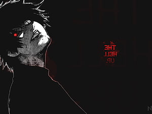 Kaneki Ken from Tokyo Ghoul in Dark Manga Style with Red Eye and Hand Over Face HD wallpaper