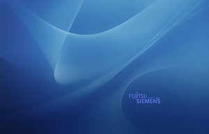 Fujitsu Siemens Computers Abstract Blue Wave Design Desktop Background HD wallpaper