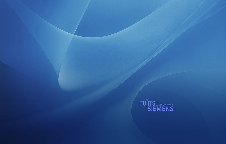 Fujitsu Siemens Computers Abstract Blue Wave Design Desktop Background HD wallpaper