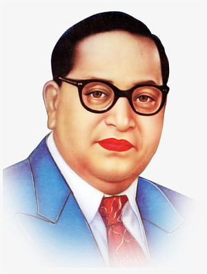 B. R. Ambedkar Portrait Illustration in Blue Suit and Red Tie HD phone wallpaper