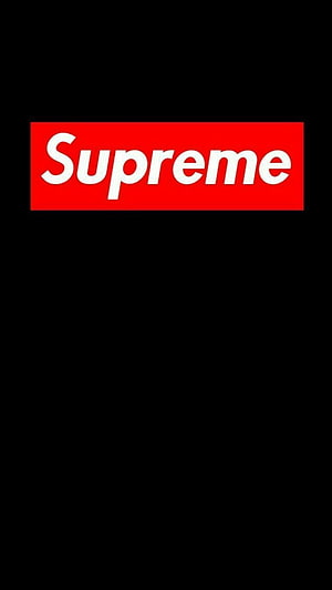 Supreme Brand Logo on Black Background Minimalist Streetwear Graphic HD phone wallpaper