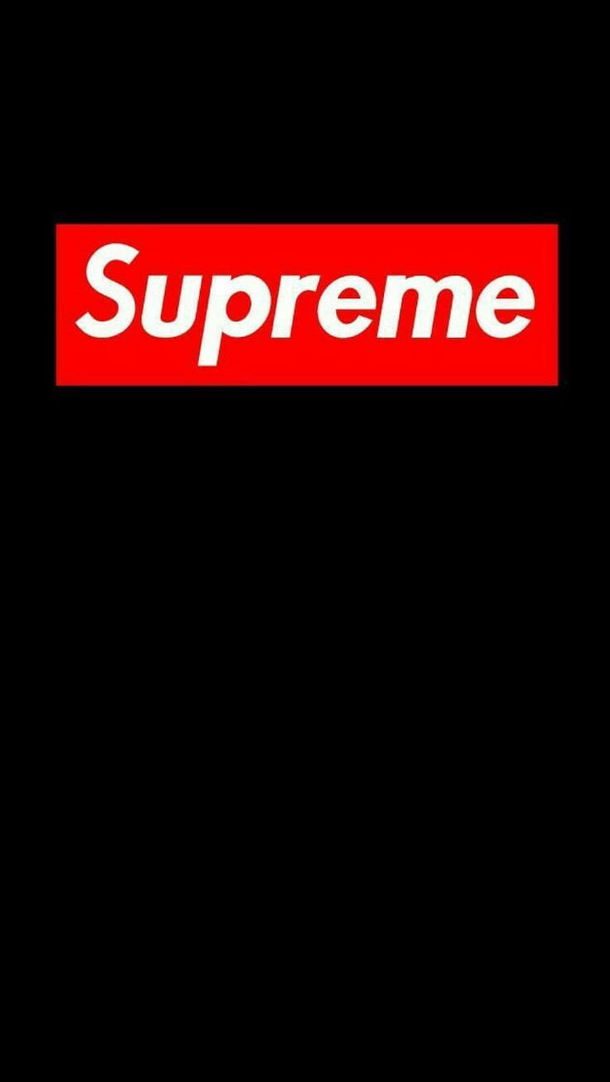 Supreme Brand Logo on Black Background Minimalist Streetwear Graphic HD phone wallpaper