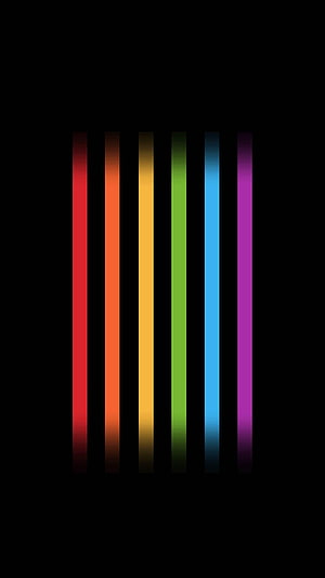 Pride Rainbow Vertical Stripes Minimalist Dark Background HD phone wallpaper
