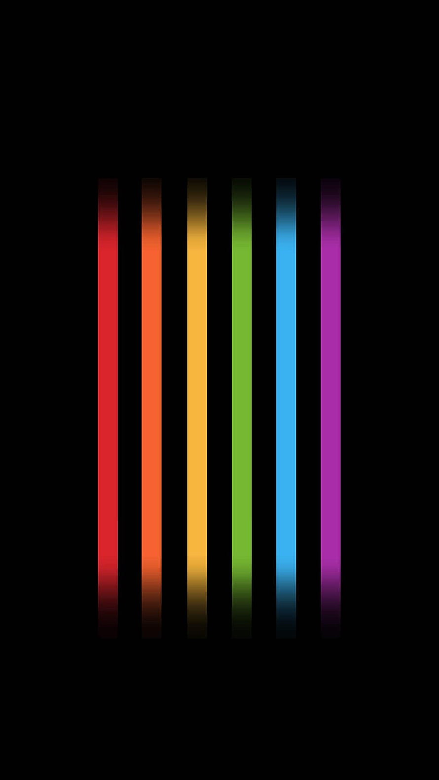Pride Rainbow Vertical Stripes Minimalist Dark Background HD phone wallpaper