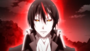 Diablo from Tensei Slime Anime Character Portrait with Red Aura HD wallpaper