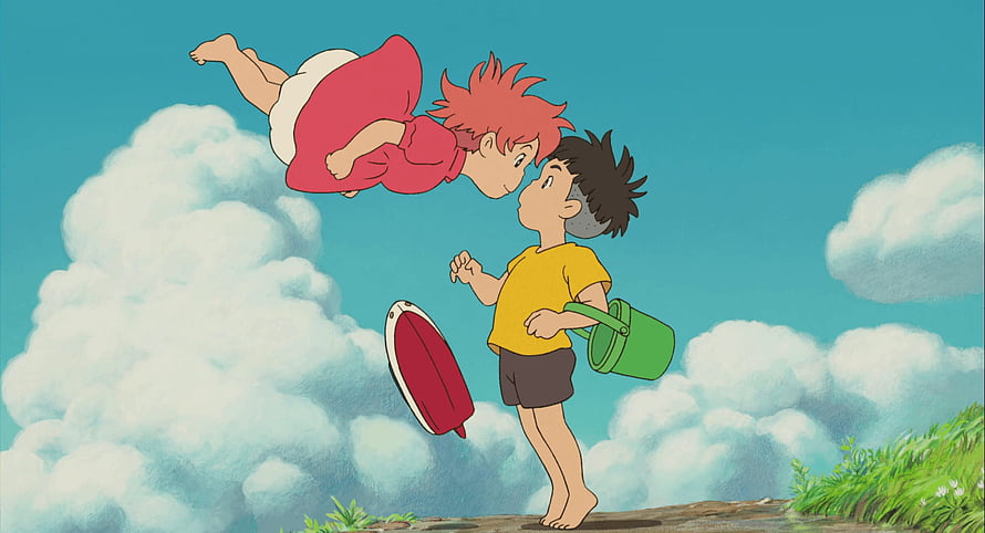 Kiki and Jiji Floating in the Sky from Kiki's Delivery Service Studio Ghibli HD wallpaper
