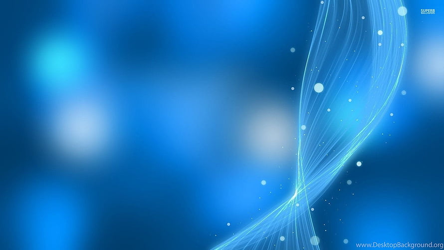 Abstract Light Blue Digital Art with Flowing Light Streaks and Bokeh Particles HD wallpaper