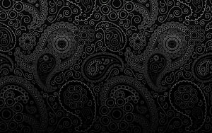 Intricate Black and White Paisley Pattern with Ornate Floral Motifs and Swirls HD wallpaper