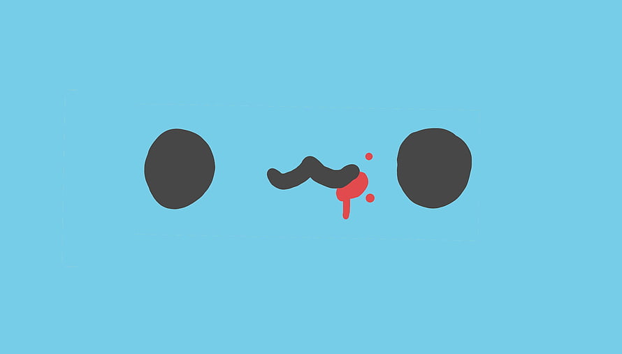 Capoo Bugcat Minimalist Face Illustration on Light Blue Background HD wallpaper