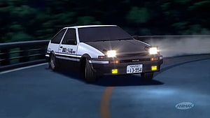 Initial D Toyota AE86 Trueno Night Driving Scene HD wallpaper