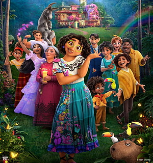 Encanto Family Group Portrait in Vibrant Colombian Jungle Setting HD phone wallpaper