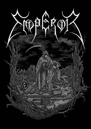 Emperor Band Black Metal Album Artwork Featuring Grim Reaper and Dark Fantasy Illustration HD phone wallpaper