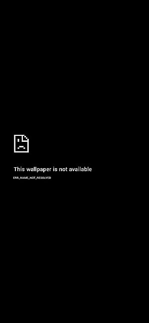 Minimalist Black Error Screen with Broken File Icon and White Text HD phone wallpaper