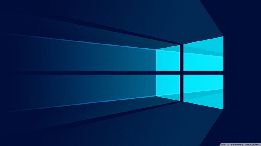 Windows 10 Default Blue Window Logo Minimalist Desktop Background HD wallpaper