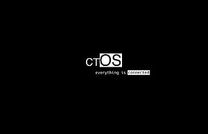 CTOS Minimalist Black and White Logo with Connected Tagline HD wallpaper