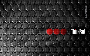 Lenovo ThinkPad Black and Red Dotted Pattern with Brand Logo HD wallpaper