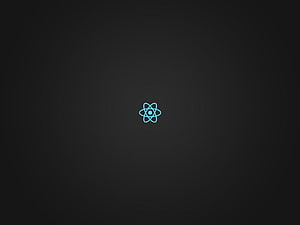 Minimal React Logo on Dark Background for Developer Desktop HD wallpaper