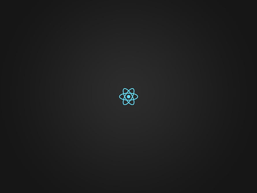 Minimal React Logo on Dark Background for Developer Desktop HD wallpaper