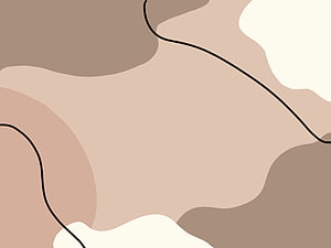 Minimalist Beige Abstract Art with Organic Shapes and Black Line Accents HD wallpaper