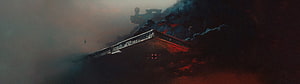 Star Wars Imperial Star Destroyer Emerging From Dark Smoke and Fire HD wallpaper