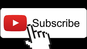 YouTube Subscribe Button with Clicking Hand Cursor on Black Background HD wallpaper
