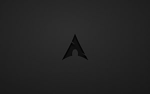 Black Arch Linux Minimalist Dark Logo Wallpaper HD wallpaper