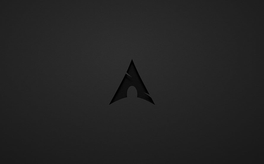 Black Arch Linux Minimalist Dark Logo Wallpaper HD wallpaper