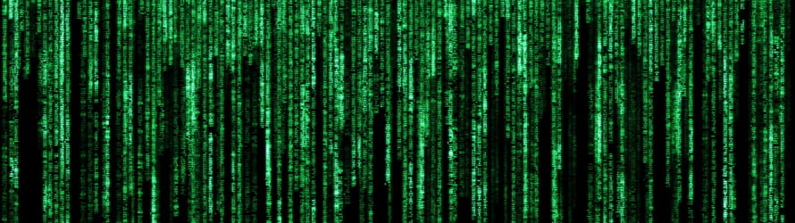 Green Digital Matrix Code Rain on Black Background HD wallpaper