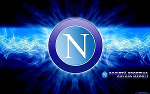 Società Sportiva Calcio Napoli Official Club Crest With Electric Blue Energy Burst Background HD wallpaper