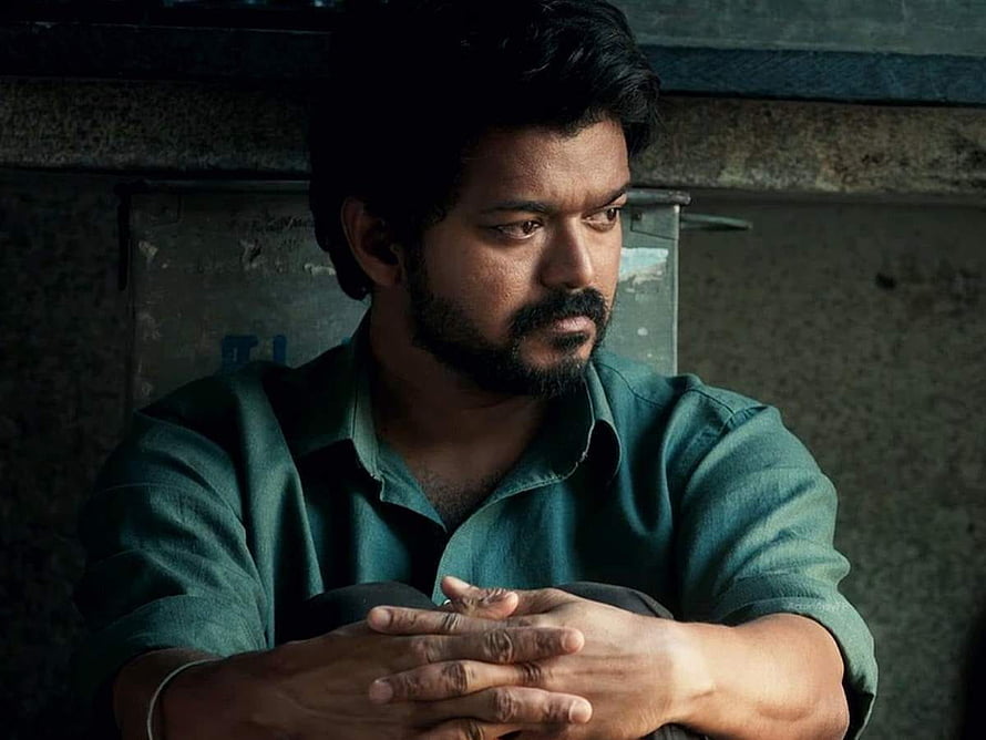 Vijay in Master: Intense Portrait of the Tamil Superstar in a Gritty Green Shirt HD wallpaper