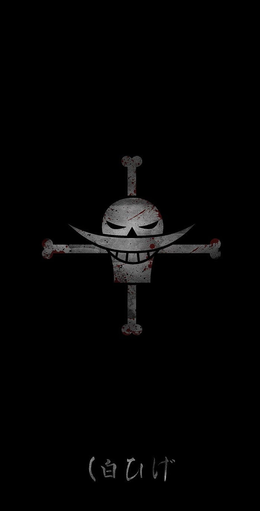 Whitebeard Jolly Roger Dark Skull and Crossbones One Piece Pirate Flag HD phone wallpaper