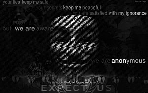 Anonymous Hacker Group Digital Artwork with Expect Us Slogan HD wallpaper