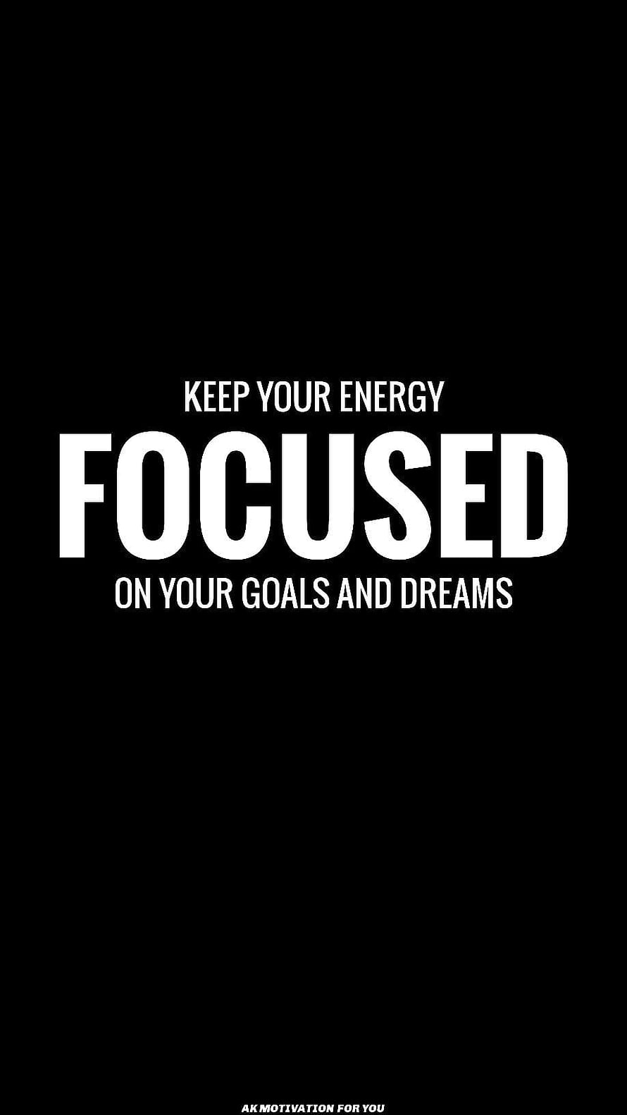 Minimalist Black Background with Bold White Typography for Goal Setting and Personal Focus HD phone wallpaper