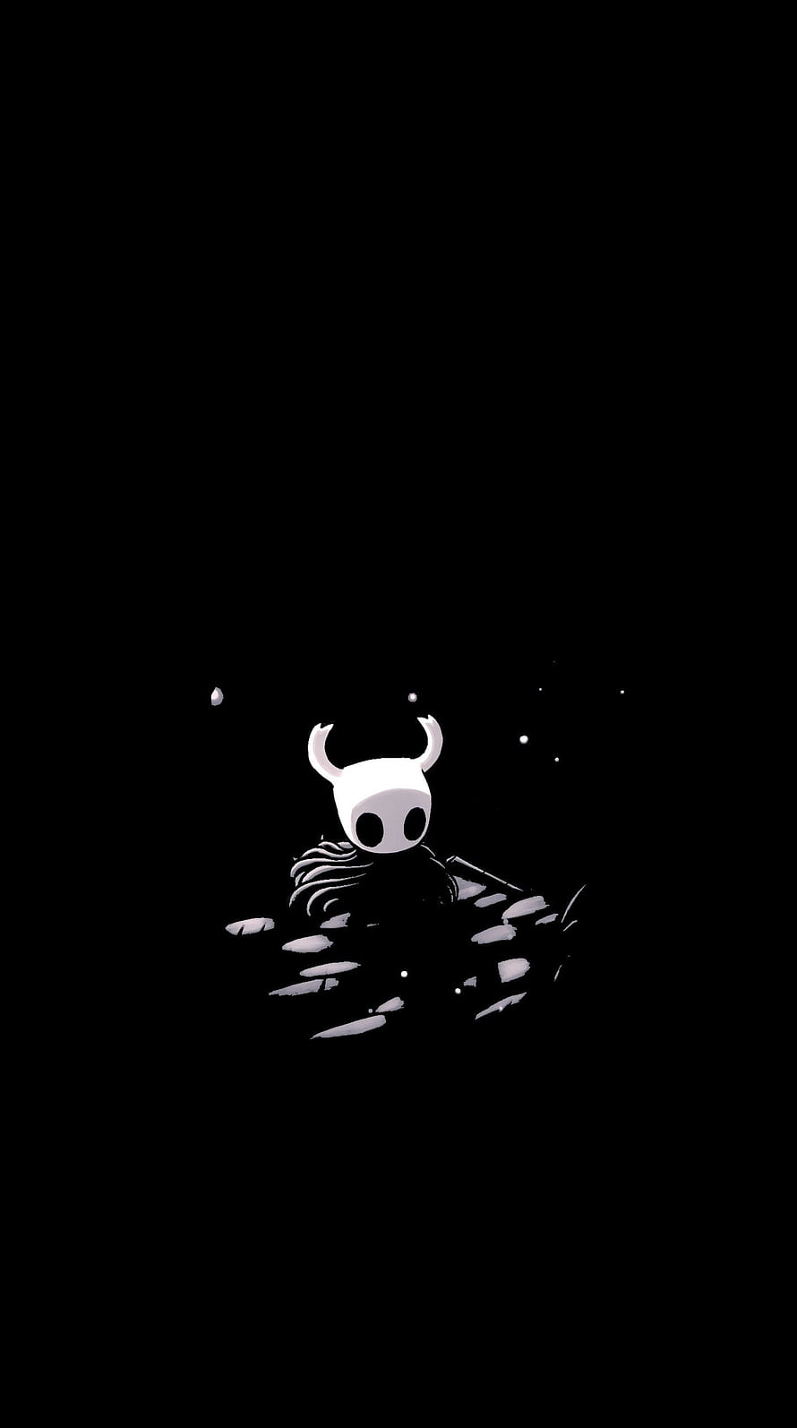 Hollow Knight Hornet Minimalist Black Background HD phone wallpaper